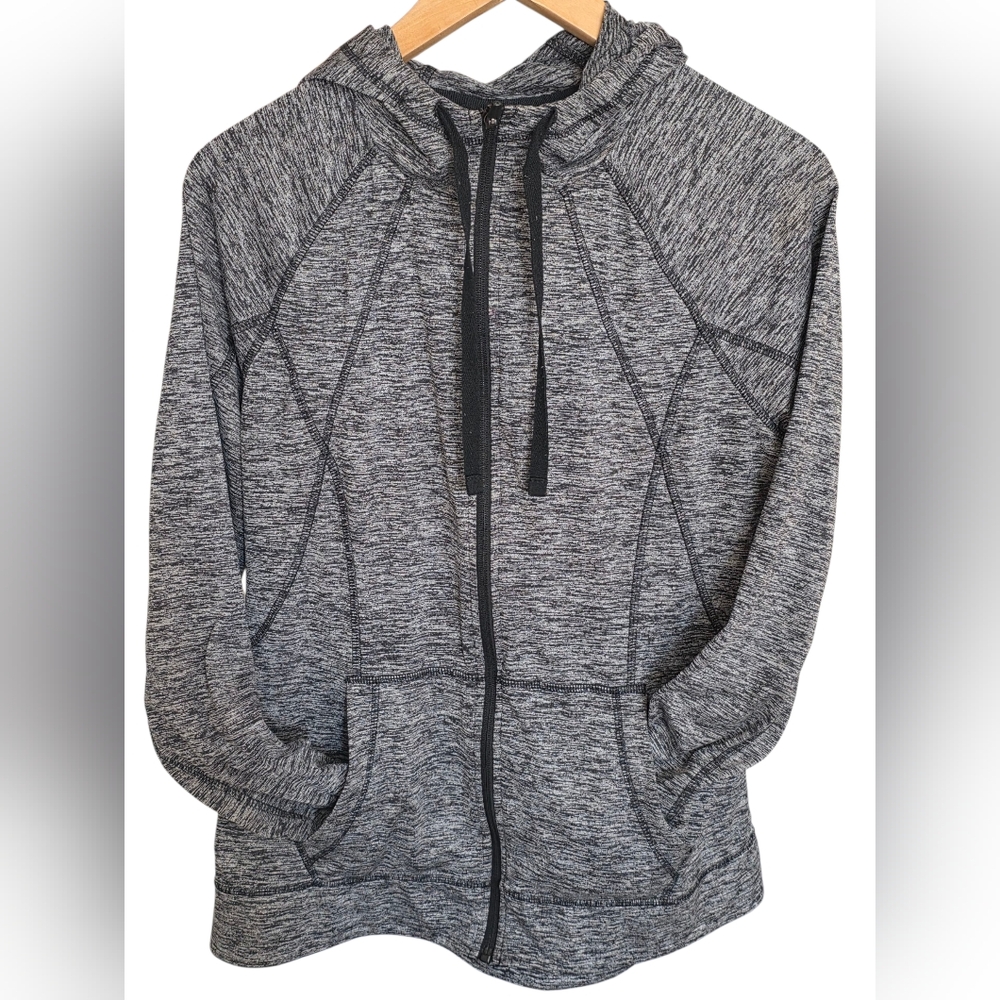 Champion Black and Gray Patterned Hoodie